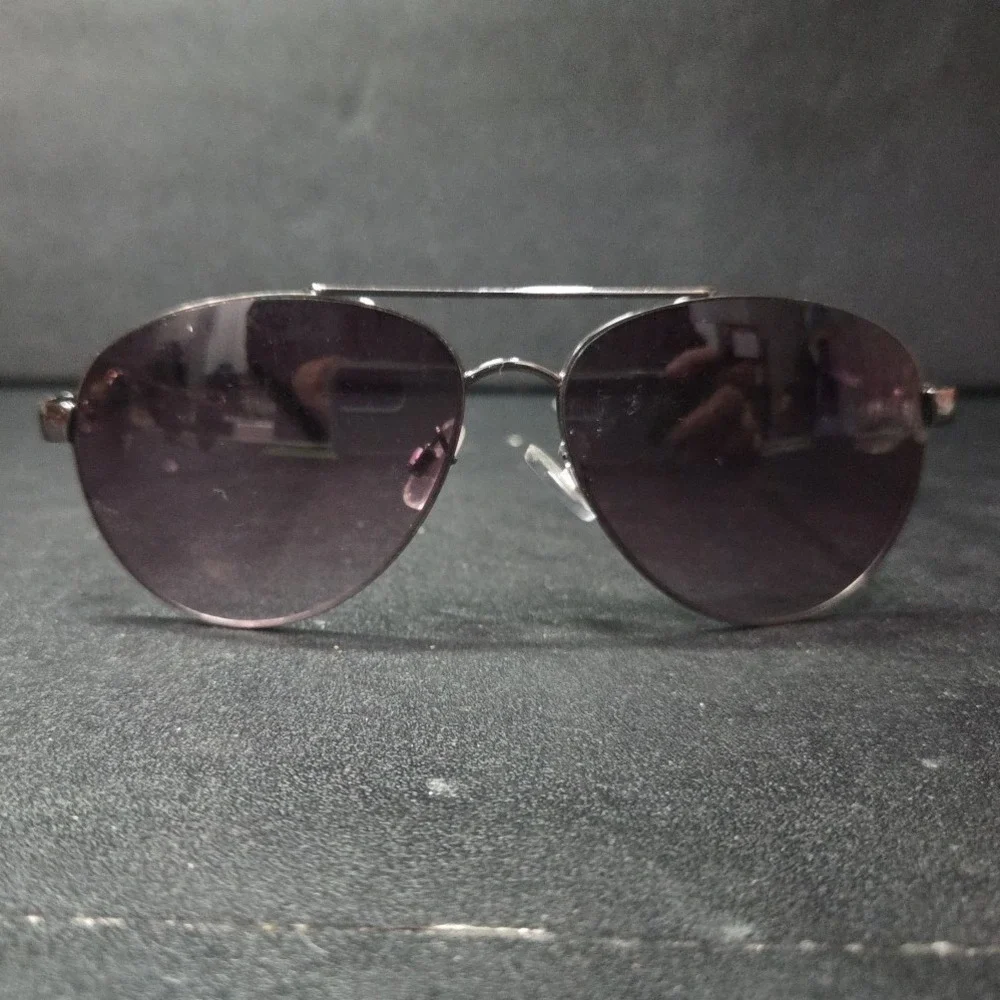 True Gear iShield Aviator Sunglasses Gunmetal Purple Gradient Lens Double Bridge